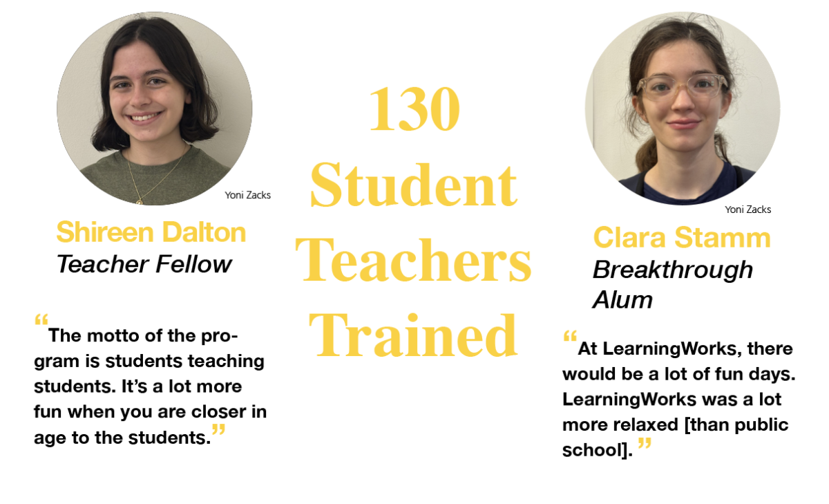 Infographic about the student teachers trained.